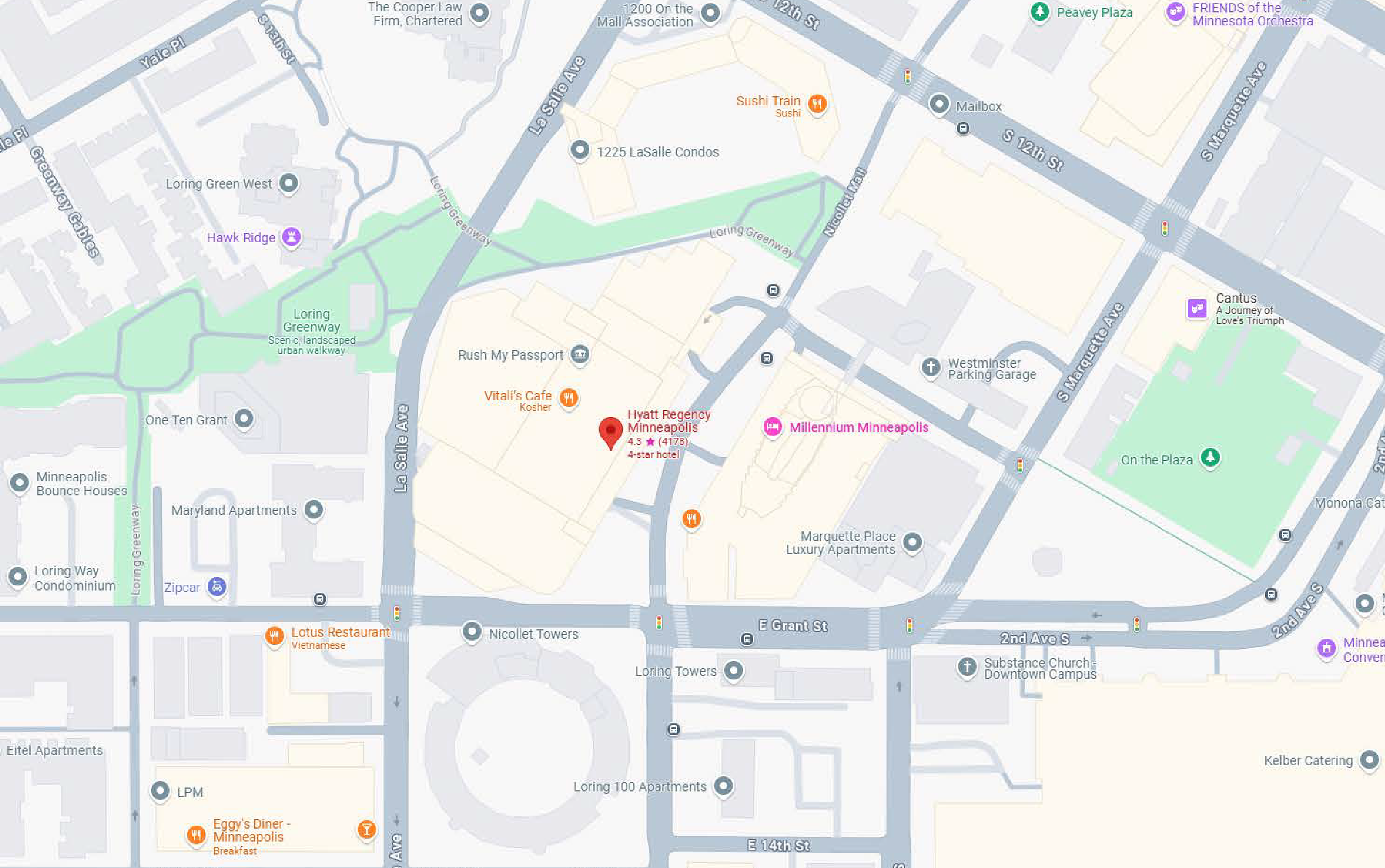 Hyatt Minneapolis Google Maps